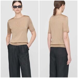 ANINE BING ATLAS SWEATER IN GOLD SZ S